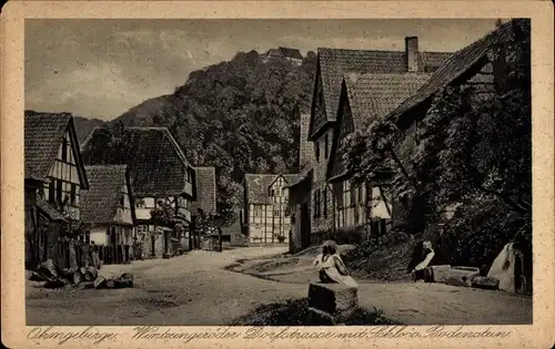 Ak Wintzigerode Leinefelde Worbis Eichsfeld Thüringen, Dorfstraße, Schloss Bodenstein