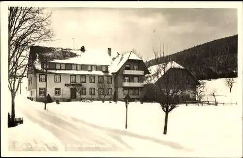 Ak Lenzkirch im Schwarzwald, Gebäude, Winter