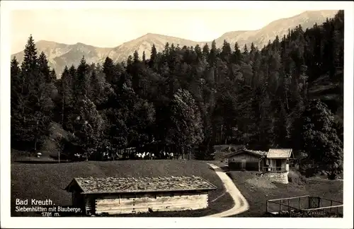 Ak Kreuth am Tegernsee Oberbayern, Siebenhütten, Blauberge