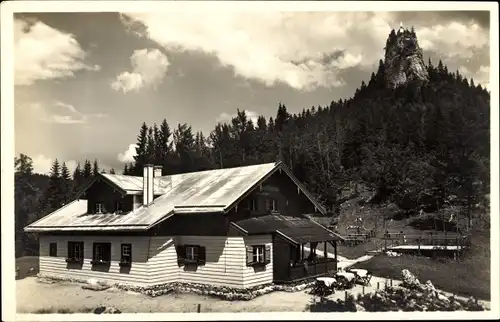 Ak Tegernsee in Oberbayern, Galaunalm, Riederstein, Berggasthaus