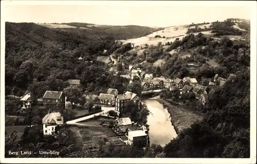 Ak Burg an der Wupper Solingen, Blick auf die Unterburg, Panorama