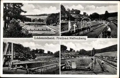 Ak Lüdenscheid im Märkischen Kreis, Freibad Nattenberg