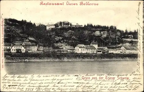 Ak Trier an der Mosel, Restaurant Lieser Bellevue