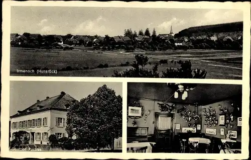 Ak Irmenach im Hunsrück, Panorama, Gasthof Fuchss