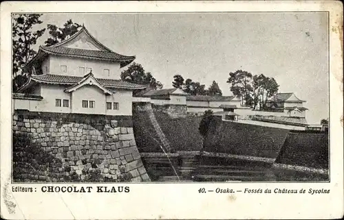 Ak Osaka Japan, Fossés du Château de Sycoine