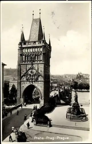Ak Praha Prag Tschechien, Staromestská Mostecká véz, Altstädter Brückenturm