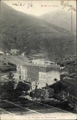 Ak Portbou Port Bou Katalonien, Das Benediktinerkloster