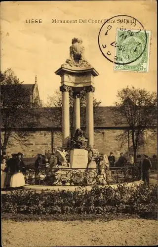 Ak Lüttich Lüttich Wallonien, Monument-Del-Cour