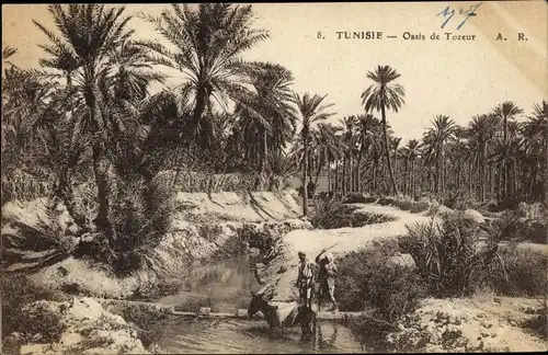 Ak Tunesien, Oase von Tozeur