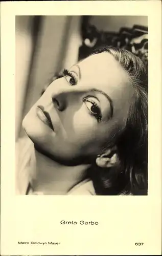 Ak Schauspielerin Greta Garbo, Portrait