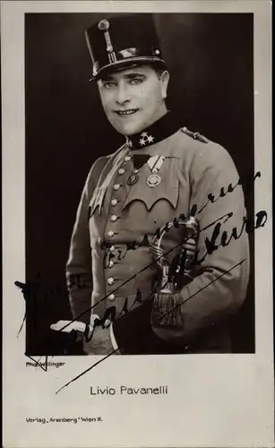 Ak Schauspieler Livio Pavanelli, Portrait, Autogramm