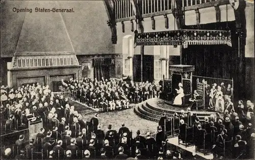 Ak Niederländische Politiker, Saal, Generalstaaten, Parlament