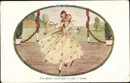 Künstler Ak Cramer, Rie, Bergerette, Hirtenlied, tanzendes Paar