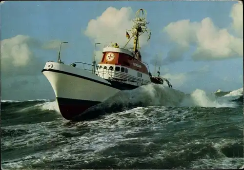 Ak Seenotkreuzer in voller Fahrt, DGzRS