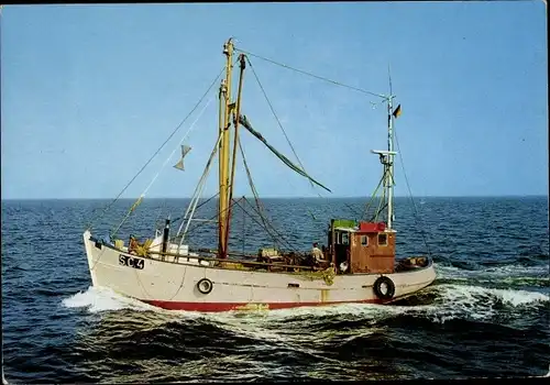 Ak Fischkutter vor Sylt, Fischfang