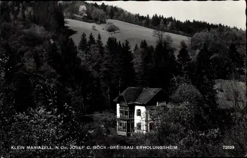 Ak Klein Mariazell Niederösterreich, Josef C. Böck, Greissau, Erholungsheim