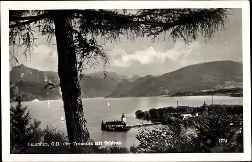 Ak Ort Orth Gmunden am Traunsee Oberösterreich, Schloss, Umgebung