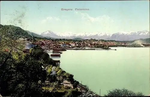 Ak Bregenz am Bodensee Vorarlberg, Panorama