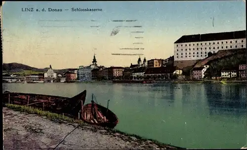 Ak Linz an der Donau Oberösterreich, Schlosskaserne