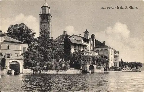 Ak Orta San Giulio Piemonte, Teilansicht