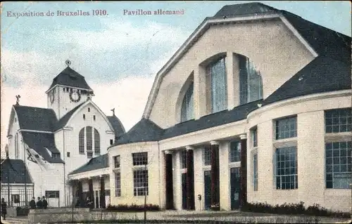 Ak Brüssel, Weltausstellung 1910, Pavillon Allemand, Deutsche Hallen