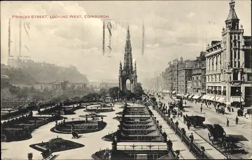 Ak Edinburgh Schottland, Princes Street