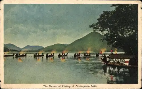 Ak Gifu Japan, Das Kormoranfischen, Nagaragawa