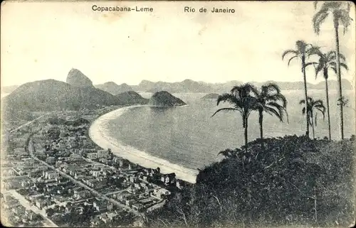 Ak Copacabana Rio de Janeiro Brasilien, Panorama