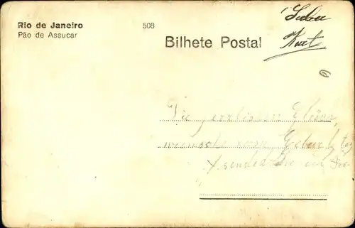 Ak Rio de Janeiro Brasilien, Pao de Assucar