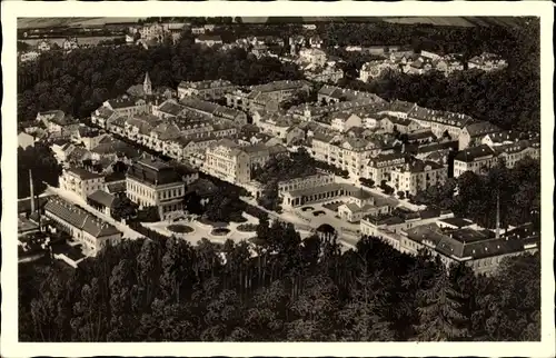 Ak Františkovy Lázně Franzensbad Reg. Karlsbad, Vogelschau auf den Kurort