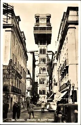 Ak Lisboa Lissabon Portugal, Elevador de Santa Justa