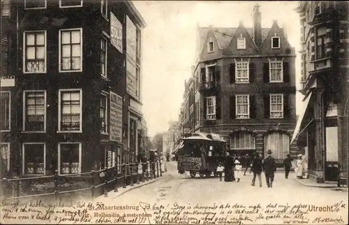 Ak Utrecht Niederlande, St. Maartensbrug