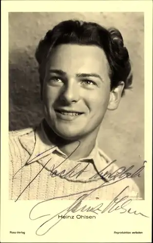 Ak Schauspieler Heinz Ohlsen, Portrait, Autogramm
