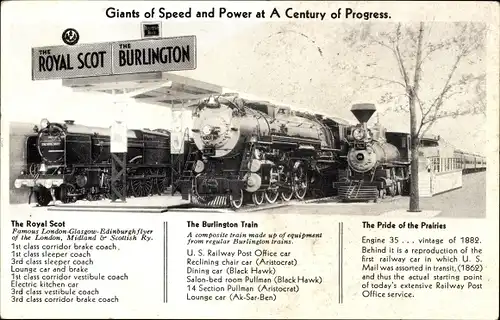 Ak Railway, The Royal Scot, Burlington Train, Pride Prairies