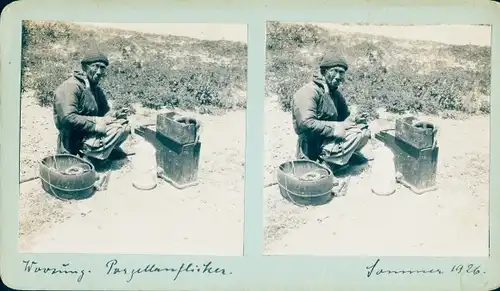 Stereo Foto Woosung, Porzellanflicker, Sommer 1926