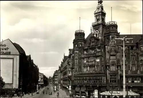 Ak Dresden Altstadt, Prager Straße vom Hauptbahnhof