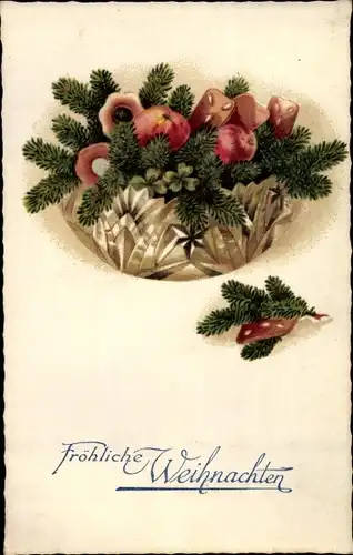 Ak Glückwunsch Weihnachten, Gabenteller, Lebkuchen