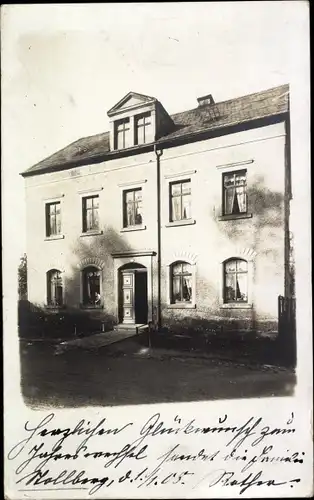 Foto Ak Oelsnitz im Erzgebirge, Wohnhaus, Eingangstür
