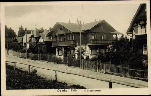 Ak Oberhof Thüringen, Tambacherstraße, Villen