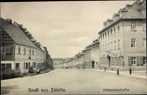 Ak Zöblitz Marienberg im Erzgebirge, Johannisstraße