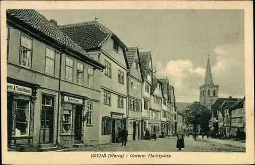 Ak Vacha in der Rhön Thüringen, Unterer Marktplatz