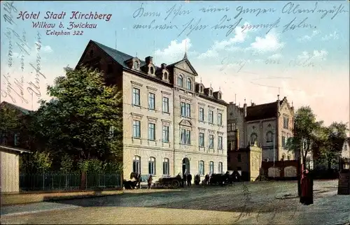 Ak Wilkau Haßlau in Sachsen, Hotel Stadt Kirchberg
