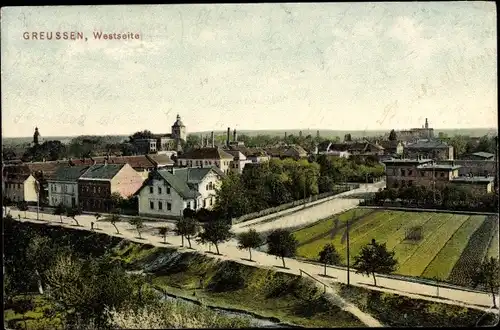 Ak Greußen in Thüringen, Westseite