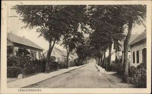 Ak Nordseebad Carolinensiel Wittmund in Ostfriesland, Straßenpartie