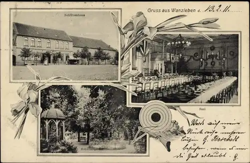 Ak Wanzleben Börde in Sachsen Anhalt, Schützenhaus, Innenansicht