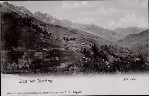 Ak Adelboden Kanton Bern Schweiz, Gruß vom Bütschegg, Landschaft