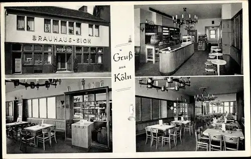 Ak Köln am Rhein, Brauhaus Sion, Altermarkt, Unter Taschenmacher 5-7, Innenansicht