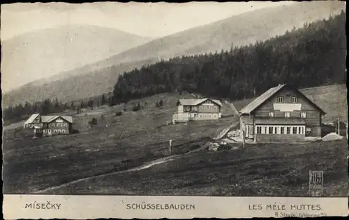Ak Spindleruv Mlýn Spindlermühle Riesengebirge Region Königgrätz, Misecky, Schüsselbauden
