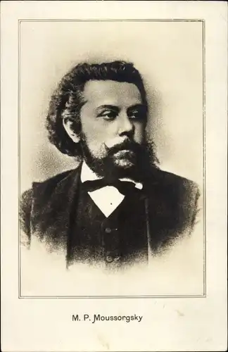 Ak Komponist Modest Petrowitsch Mussorgski, Portrait