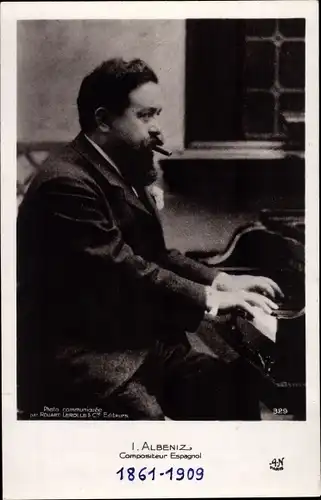 Ak Komponist und Pianist Isaac Albéniz, Portrait